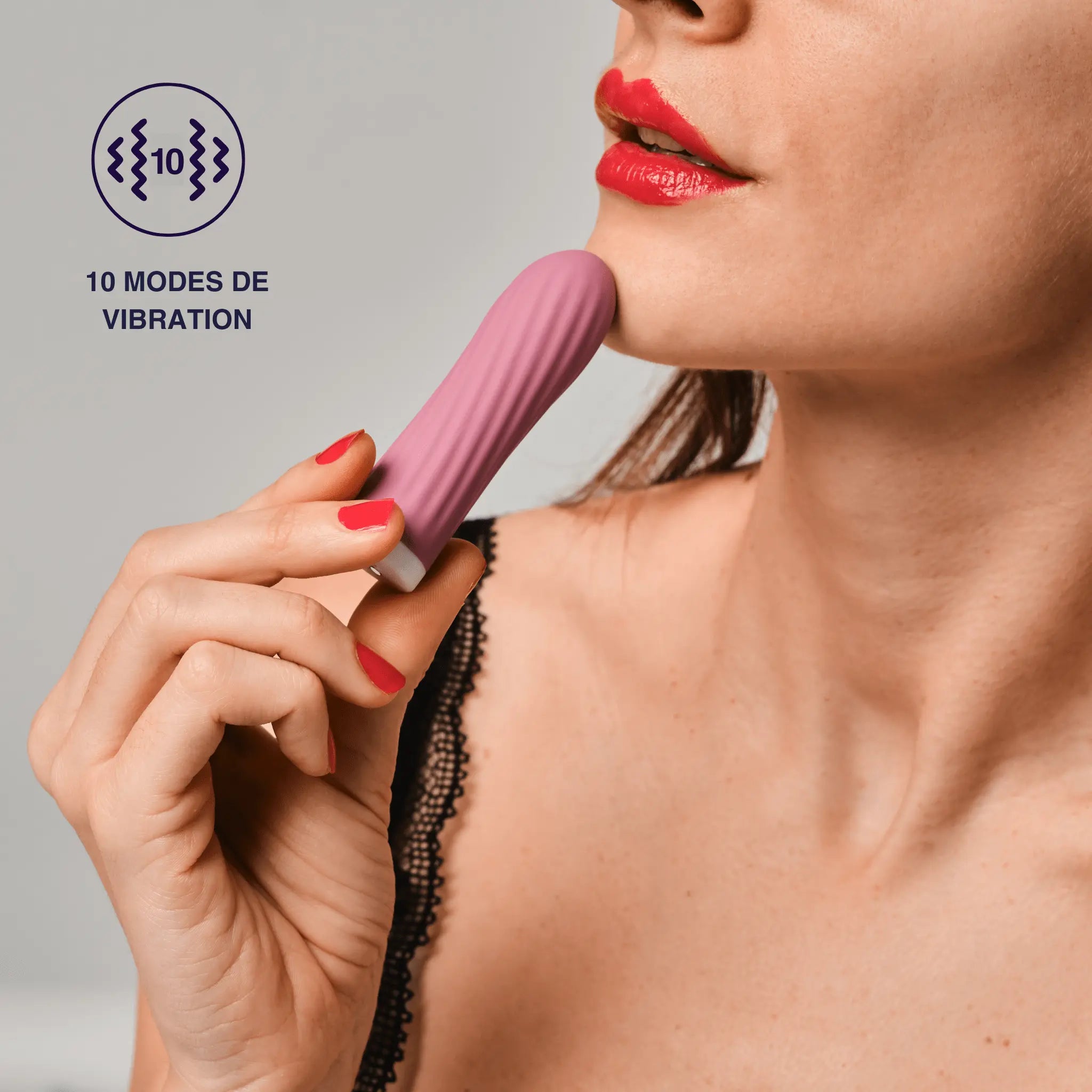 Bullet - Mini vibro nervuré ultra puissant