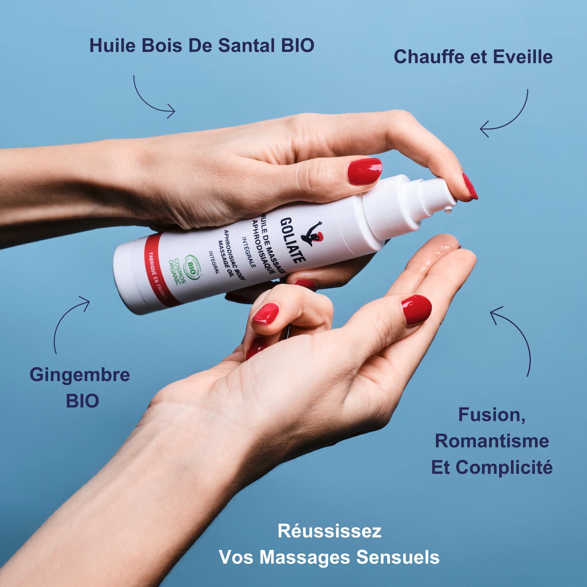 meilleure huile de massage aphrodisiaque naturelle bio Goliate France