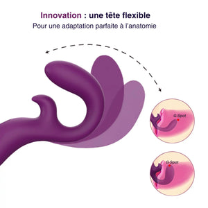 Flexio - vibromasseur pliant flexible double stimulation