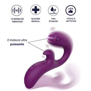 Flexio - vibromasseur pliant flexible double stimulation