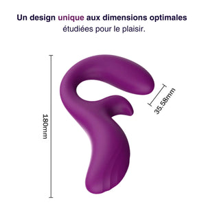 Flexio - vibromasseur pliant flexible double stimulation