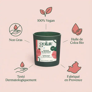 bougie de massage bio Goliate