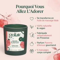 Bougie de massage à l'huile de colza