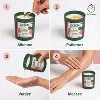Bougie de massage à l'huile de colza