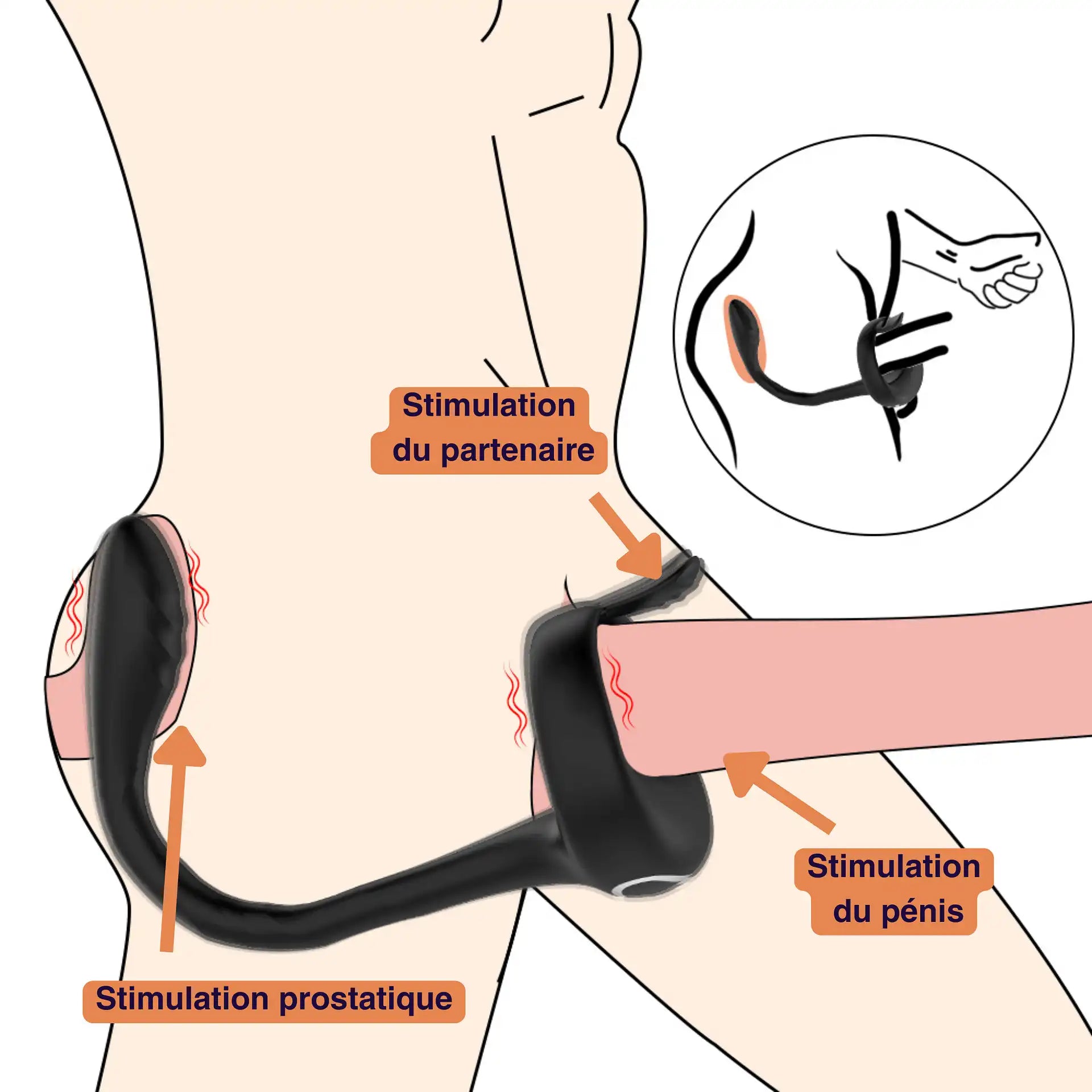 Arlo - anneau pénien vibrant et stimulateur prostatique