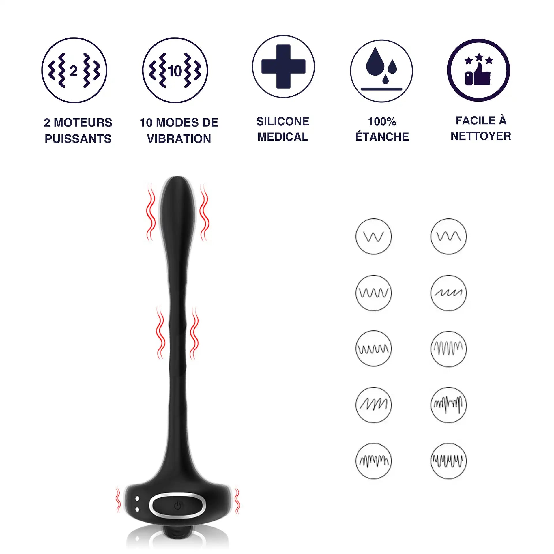 Arlo - anneau pénien vibrant et stimulateur prostatique