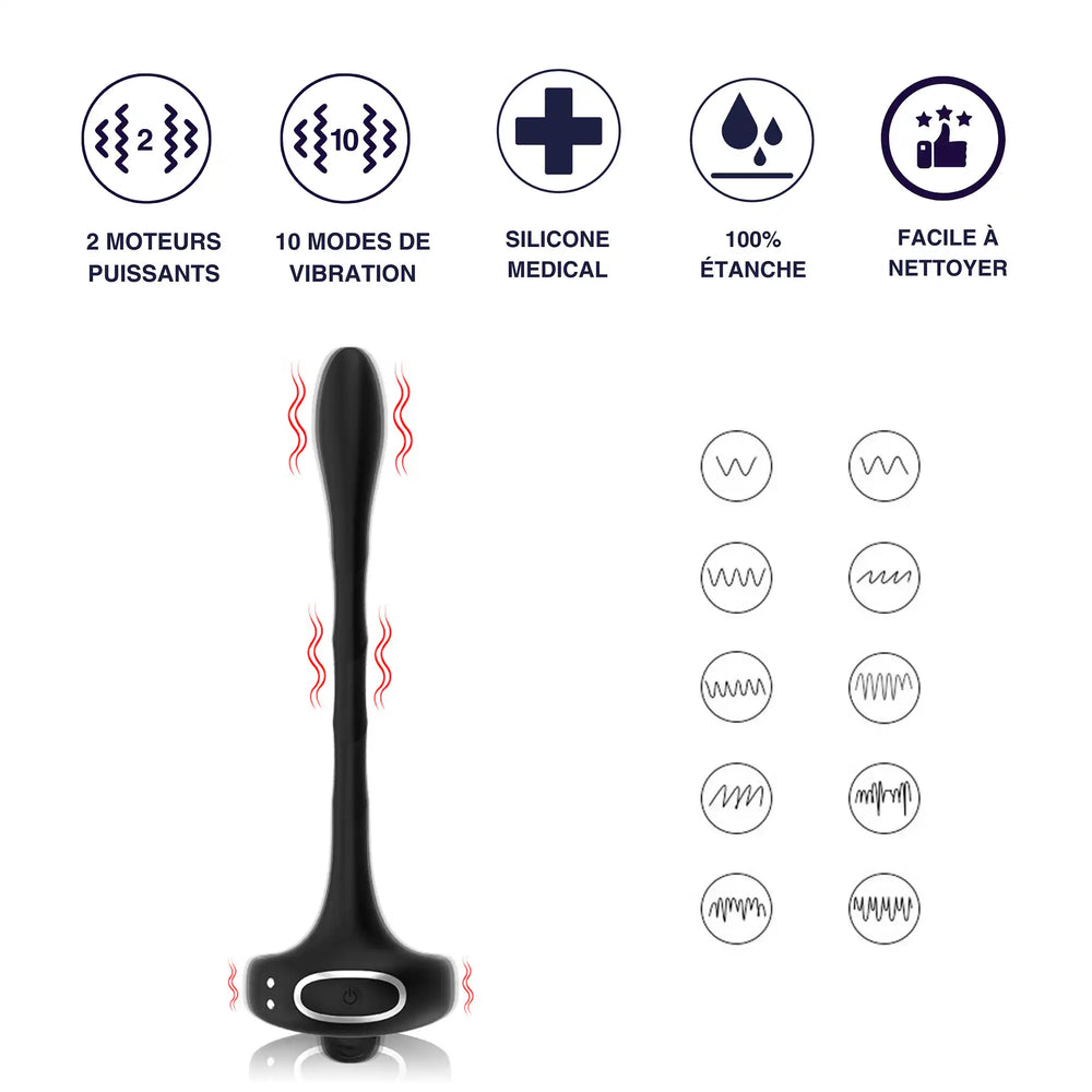 Arlo - anneau pénien vibrant et stimulateur prostatique