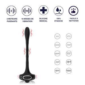 Arlo - anneau pénien vibrant et stimulateur prostatique