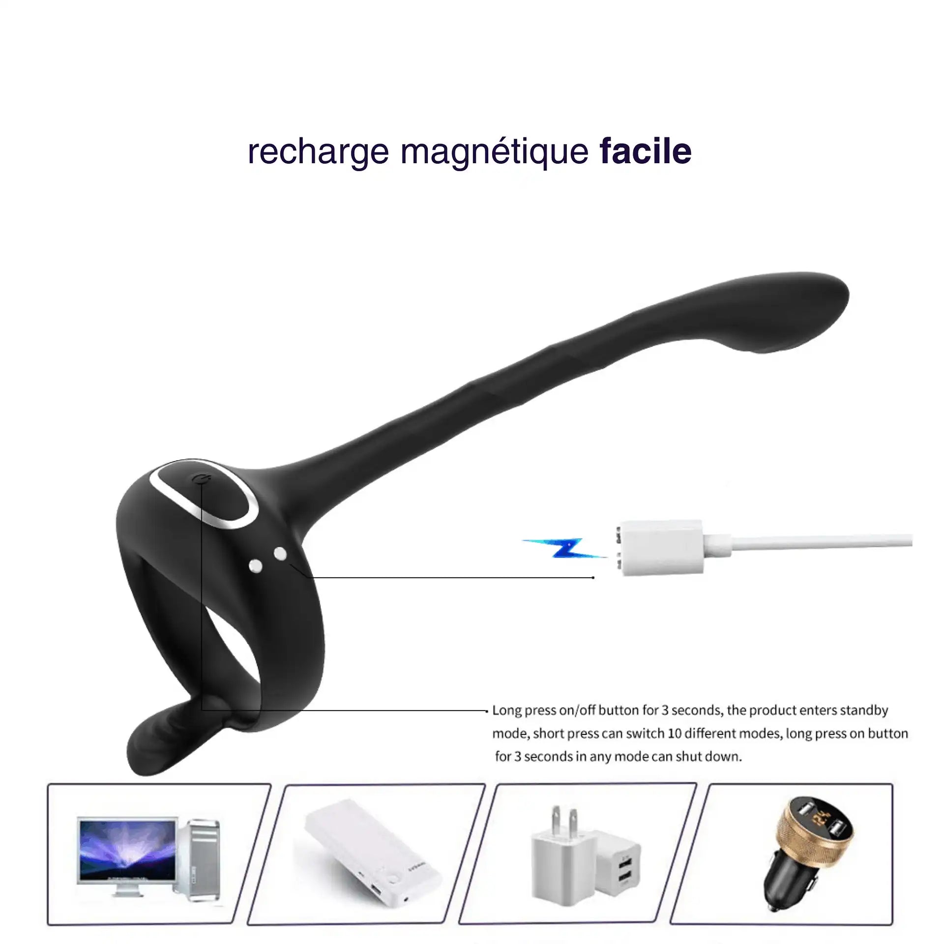 Arlo - anneau pénien vibrant et stimulateur prostatique