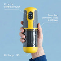 Axio - Masturbateur vibrant tête télescopique rotative