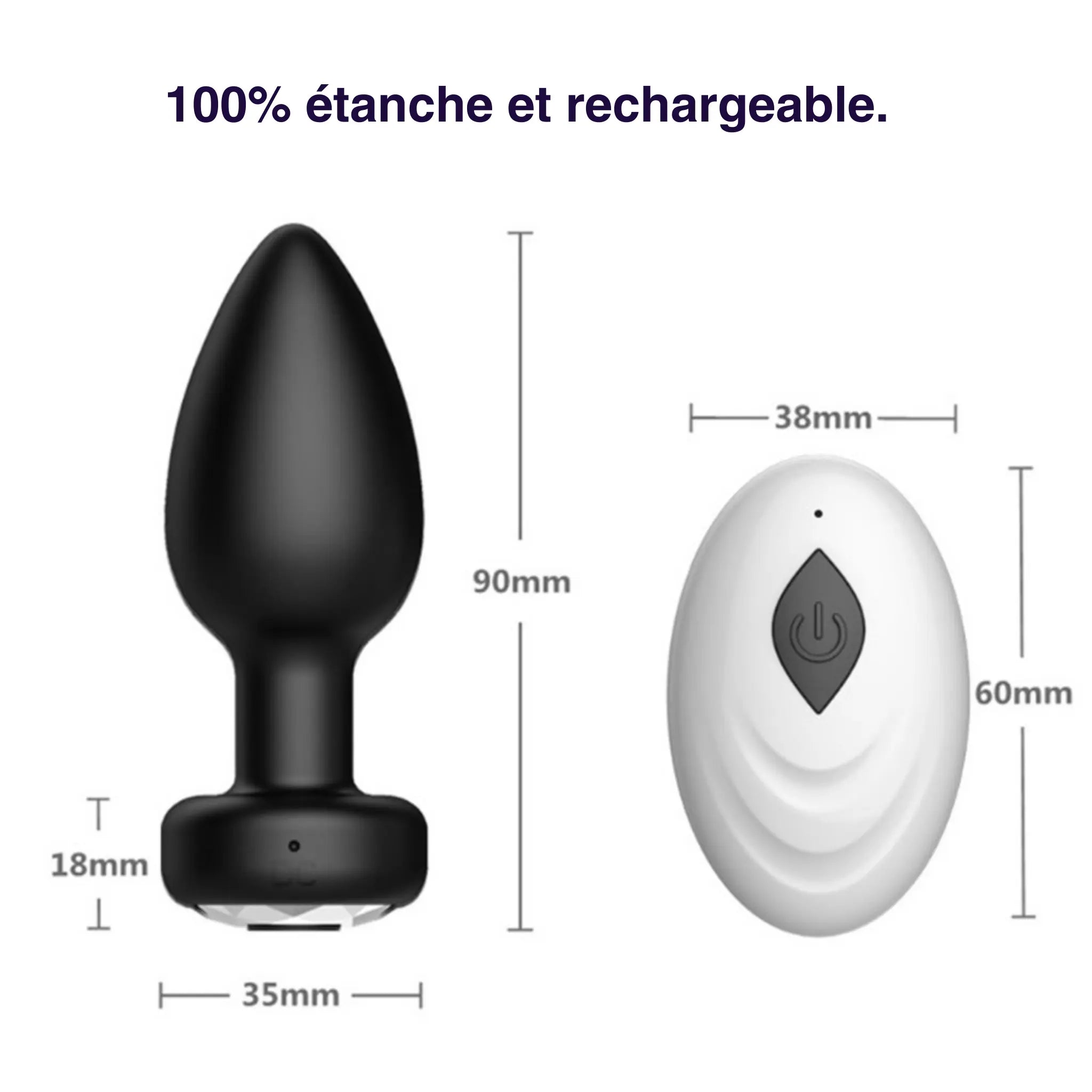 Plug anal vibratorio con control remoto de Mon Amour