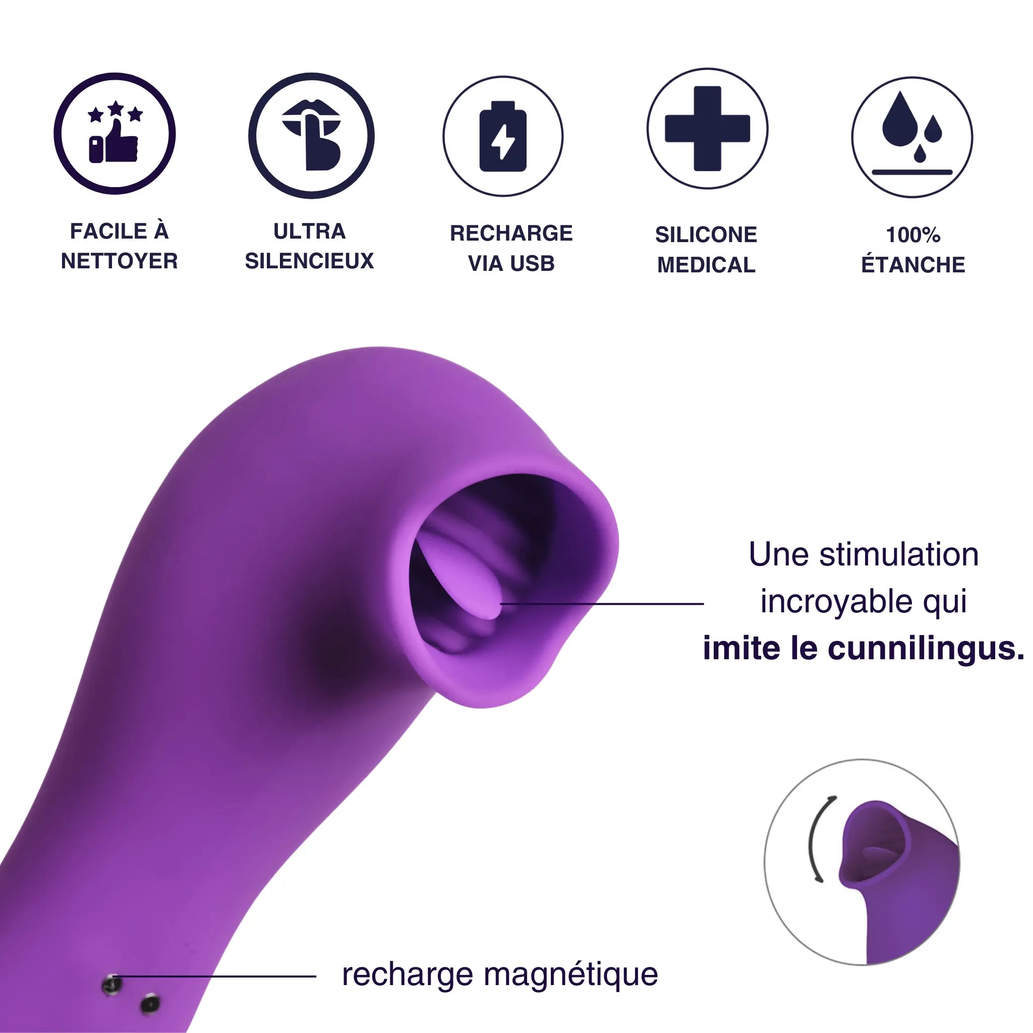 Snake 2in1 contactless clitoral stimulator and cunnilingus by Mon Amour