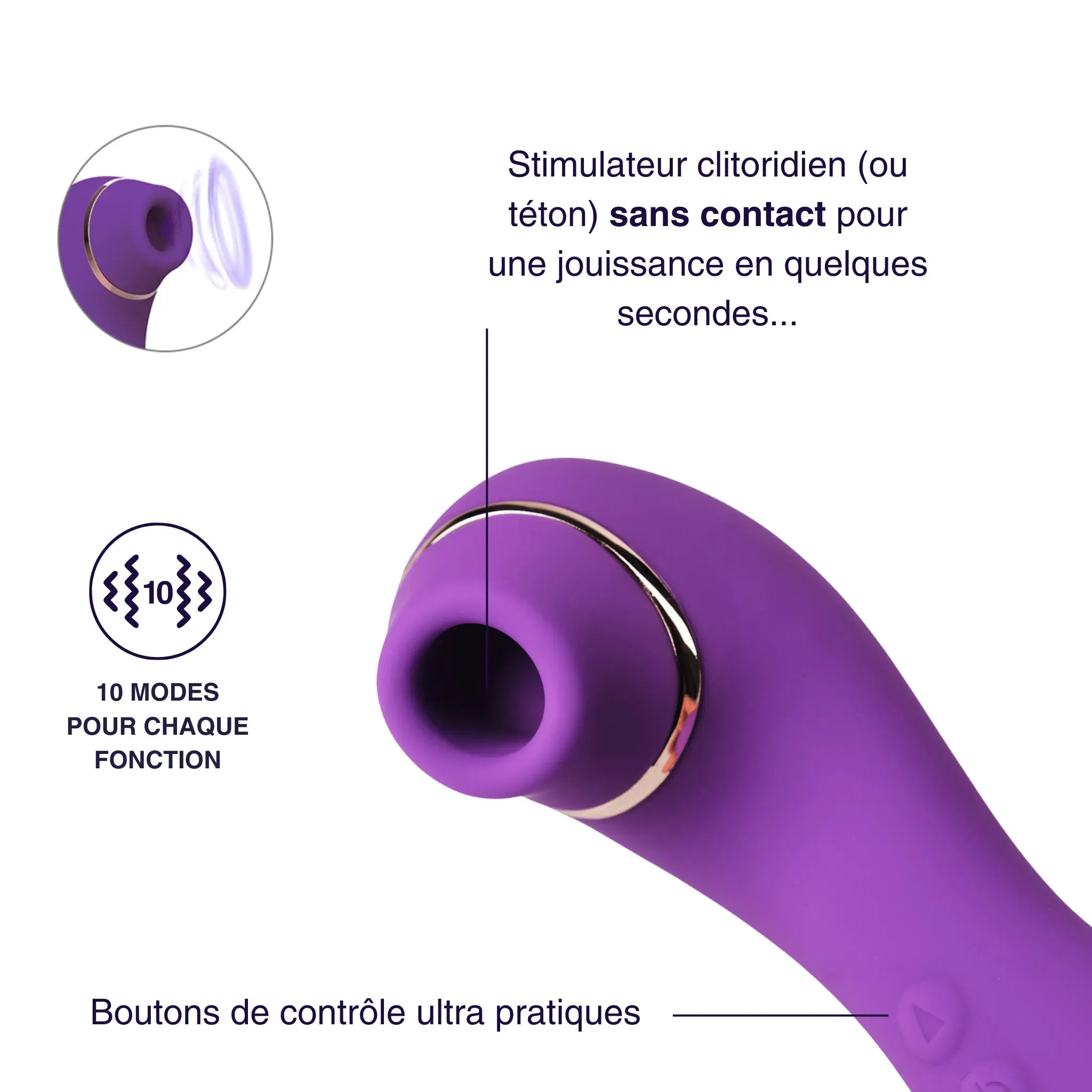 Snake 2in1 contactless clitoral stimulator and cunnilingus by Mon Amour