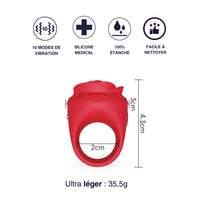 Ruby - bague vibrante en silicone
