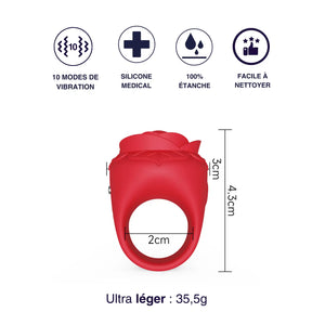 Ruby - bague vibrante en silicone