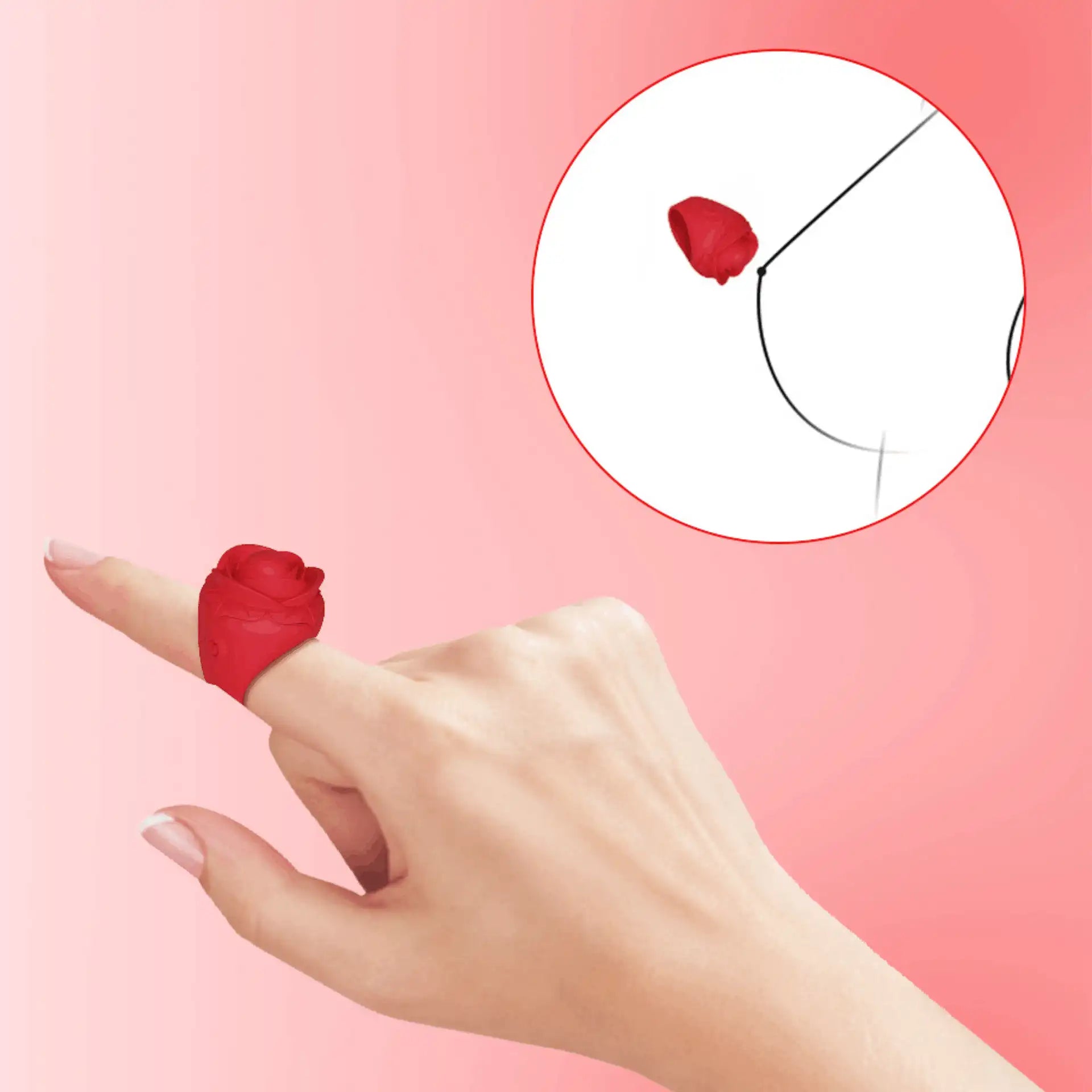 Ruby - bague vibrante en silicone