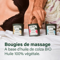 Bougie de massage à l'huile de colza