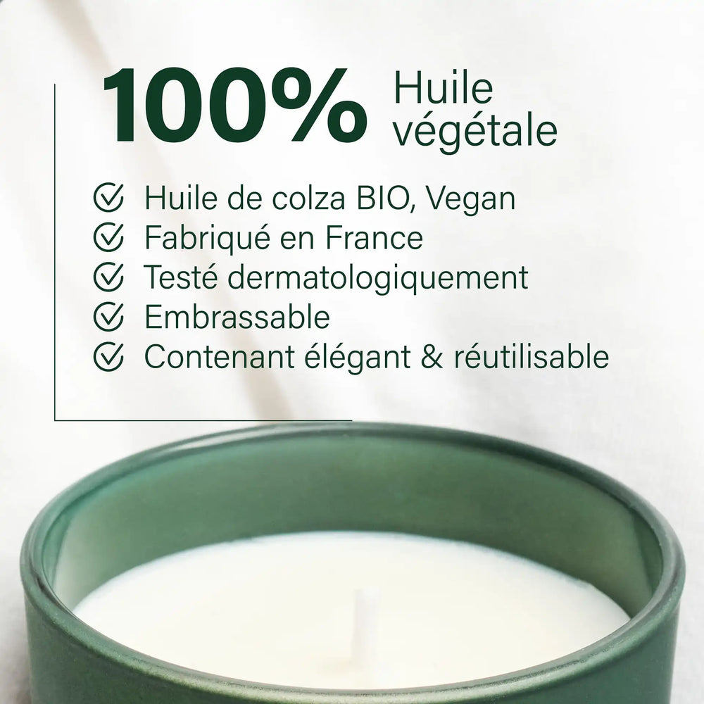 Bougie de massage à l'huile de colza