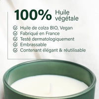 Bougie de massage à l'huile de colza