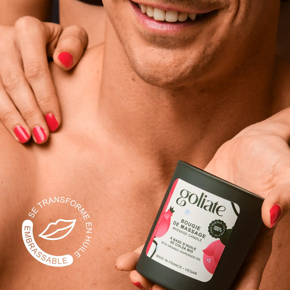 Bougie de massage à l'huile de colza