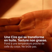 Bougie de massage à l'huile de colza