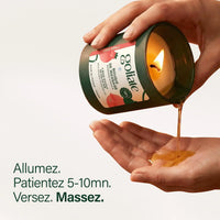 Bougie de massage à l'huile de colza