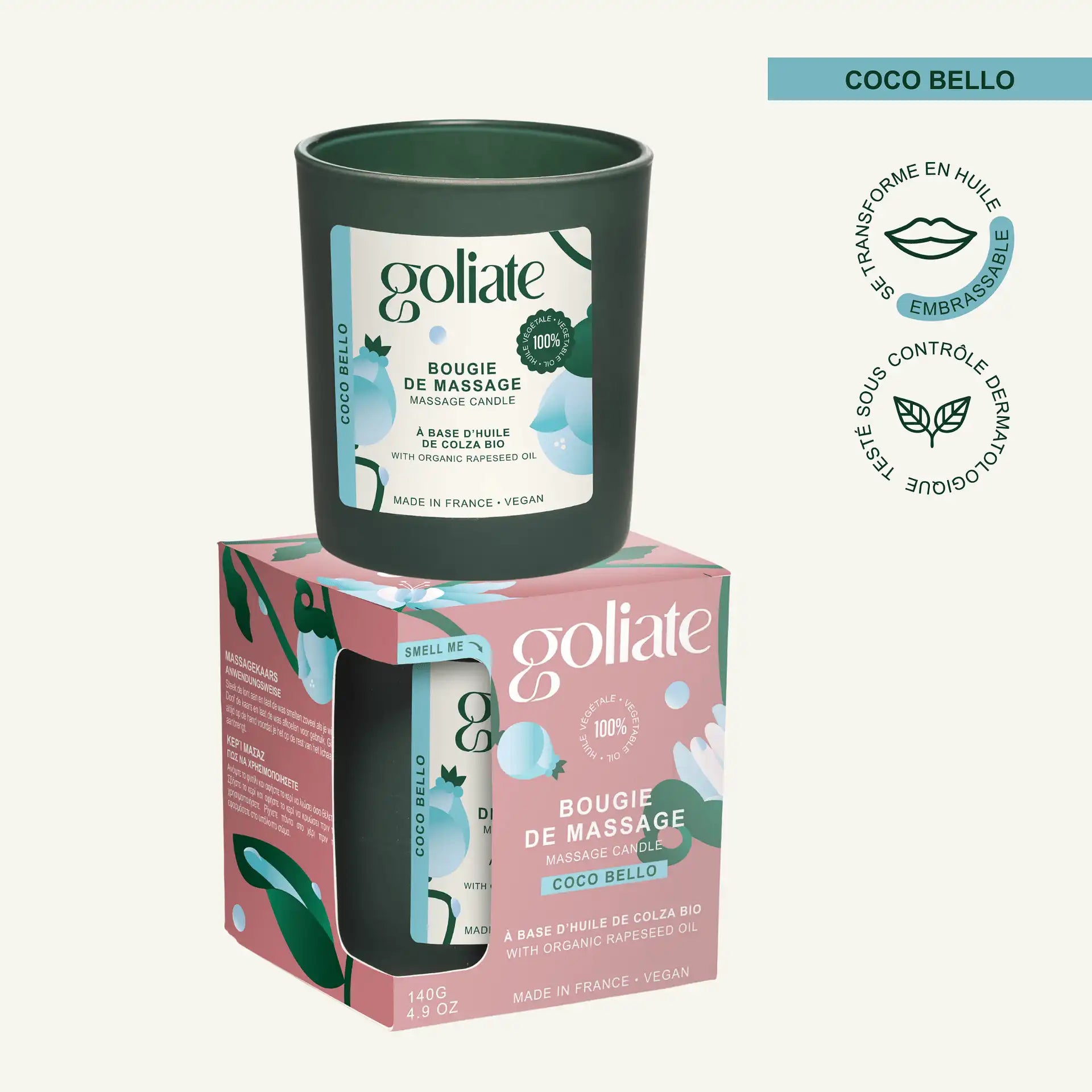 Bougie de massage Coco Bello par Goliate