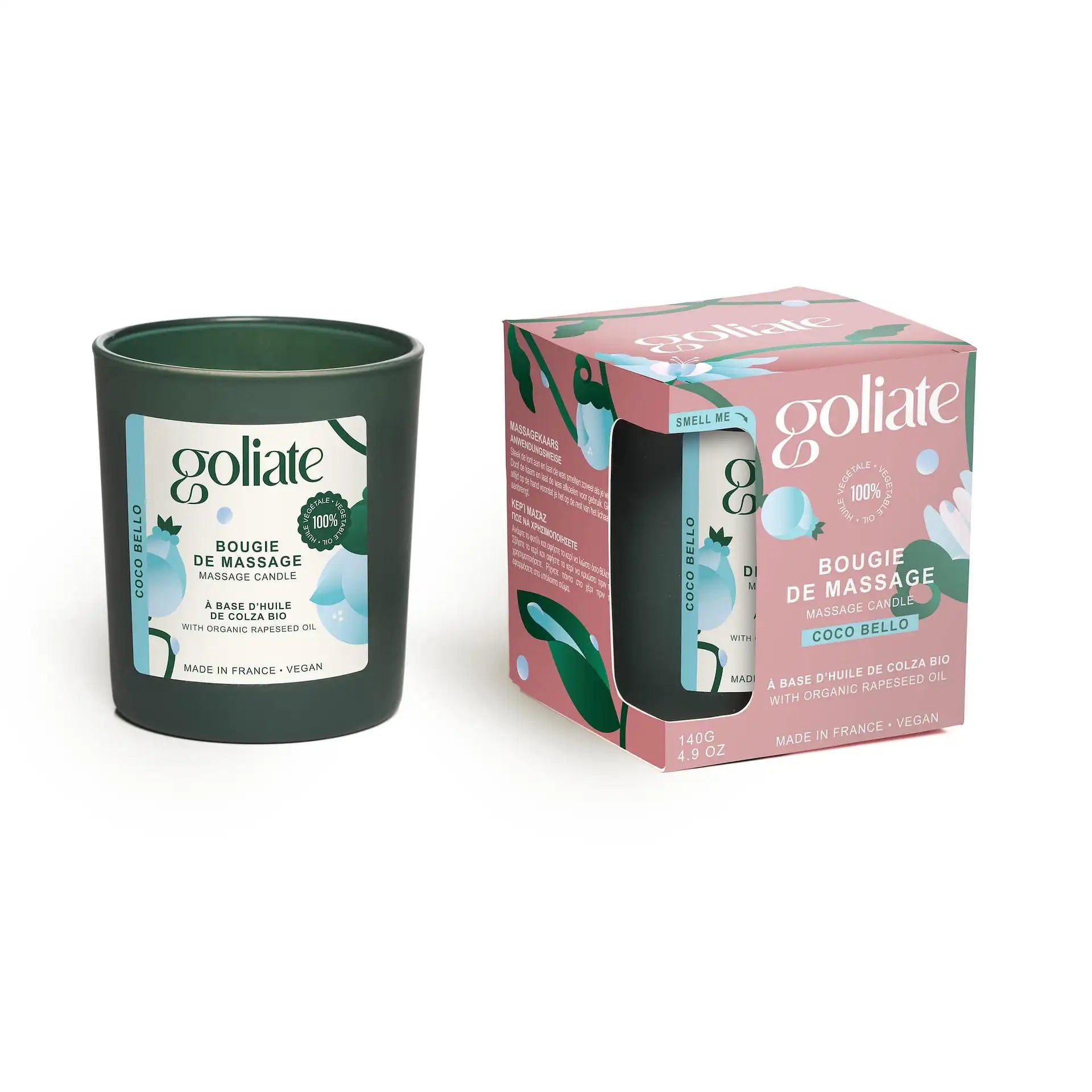 Bougie de massage bio - parfum intense