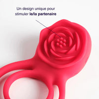Nero - cockring vibrant télécommandé double boucle