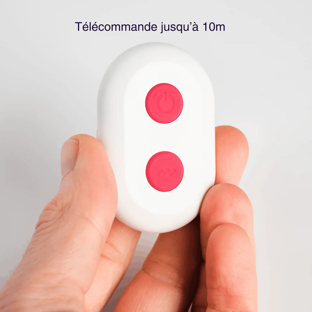 Nero - cockring vibrant télécommandé double boucle