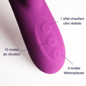 Milo - sextoy tête télescopique, vibrant et chauffant
