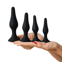 Set of 4 very soft silicone anal plugs by Mon Amour