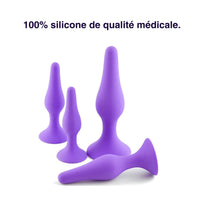 Set of 4 very soft silicone anal plugs by Mon Amour