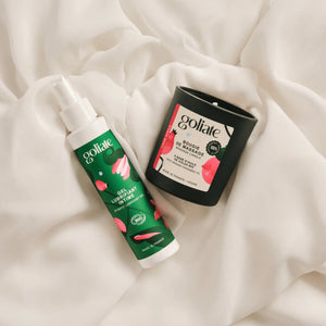 Bougie de massage + lubrifiant intime + Trousse intime OFFERTE