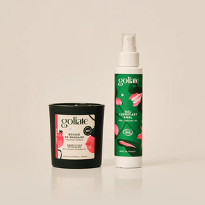 Bougie de massage + lubrifiant anal + Trousse intime OFFERTE