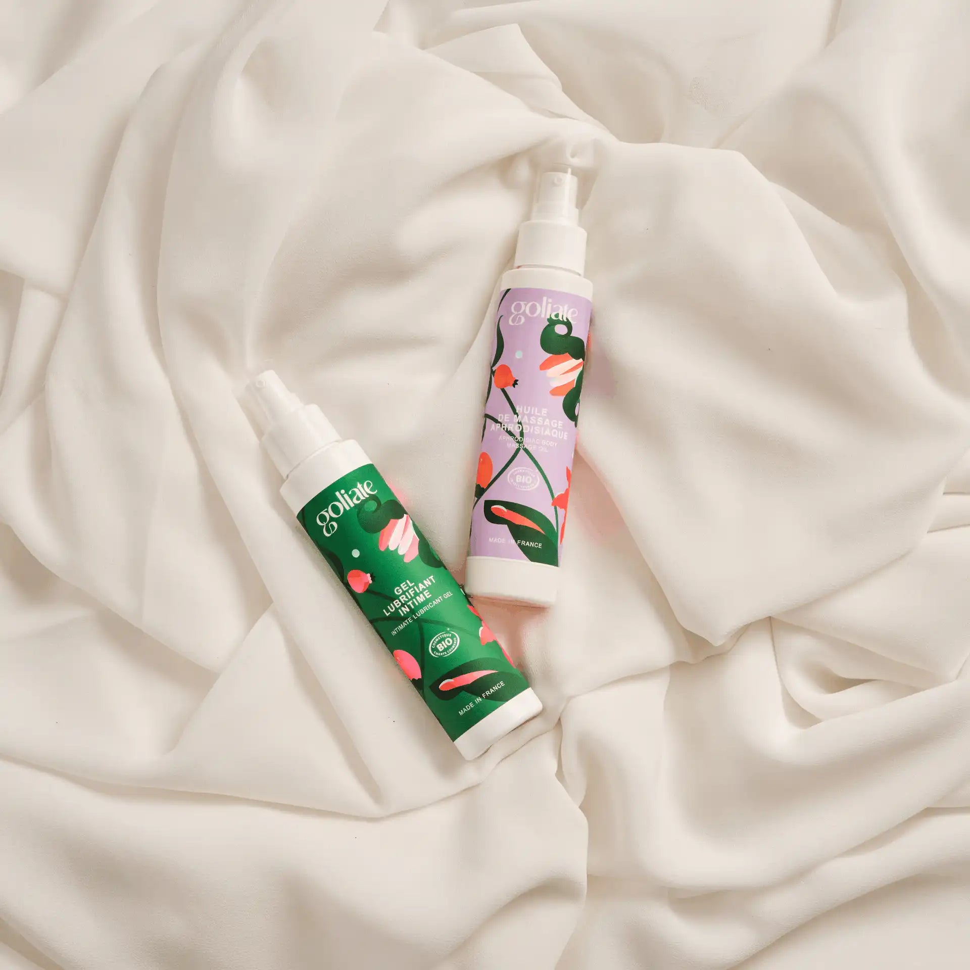 huile massage aphrodisiaque + lubrifiant intime + Trousse intime OFFERTE