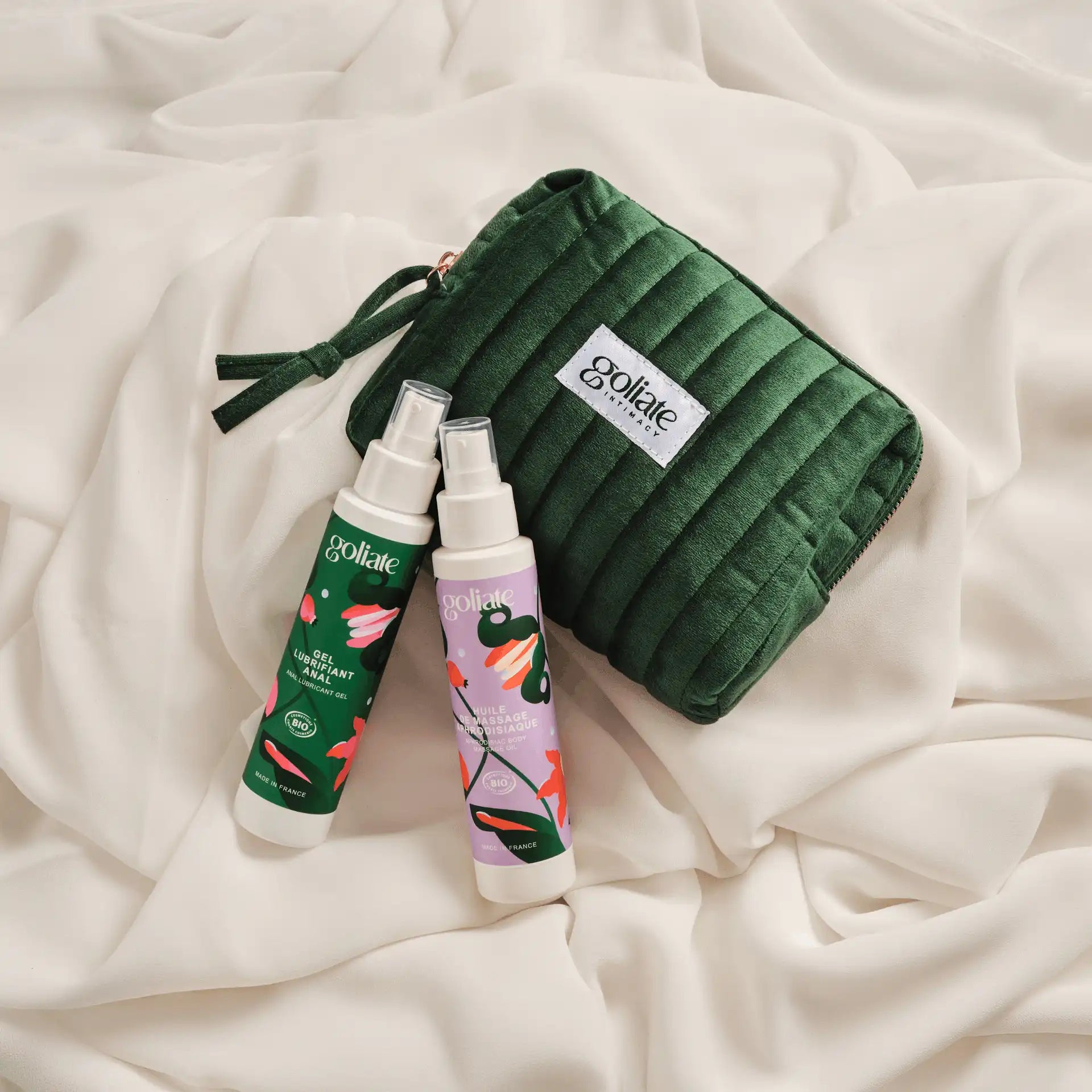 huile massage aphrodisiaque + lubrifiant anal + Trousse intime OFFERTE