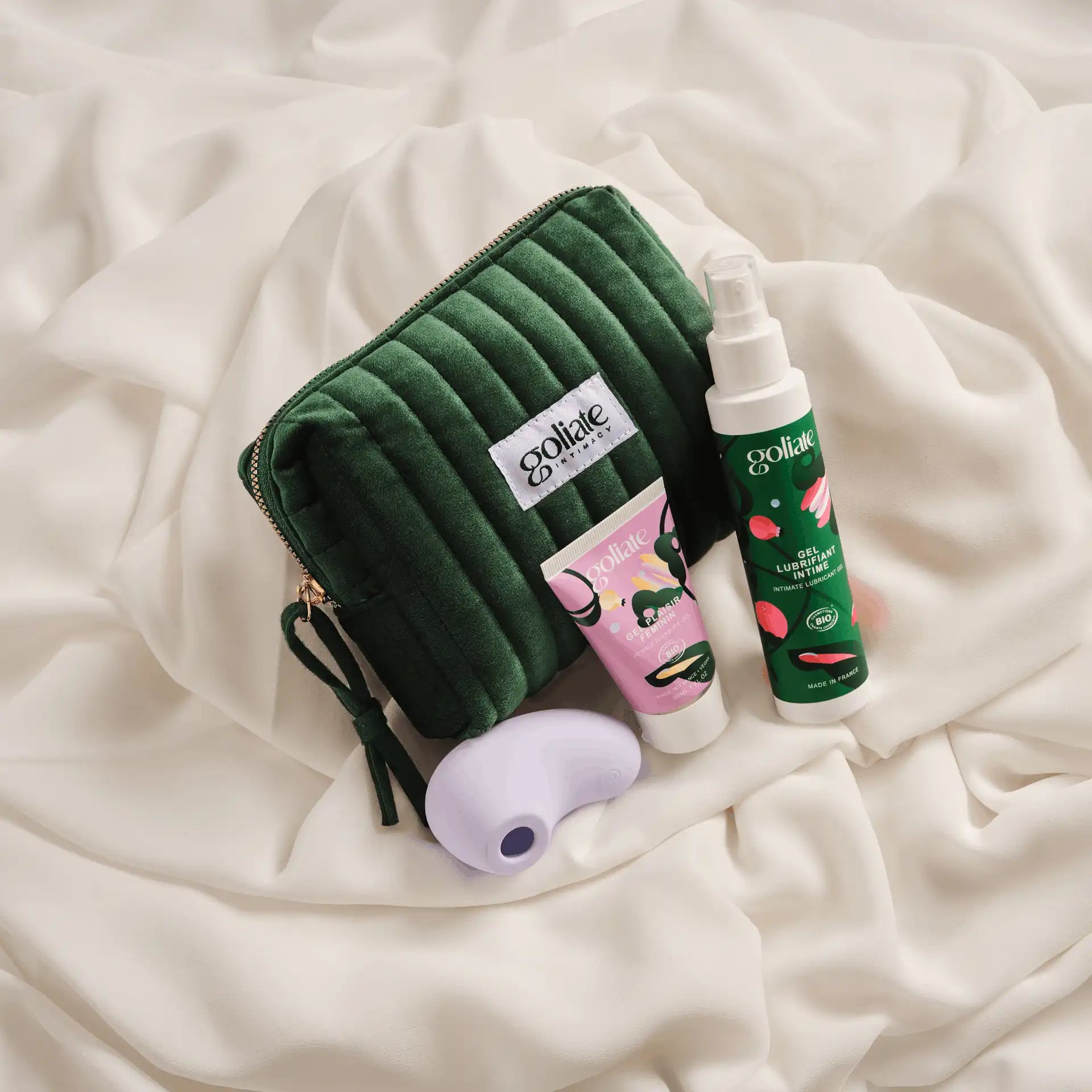 lubrifiant intime + gel orgasmique + my best friend + Trousse intime OFFERTE