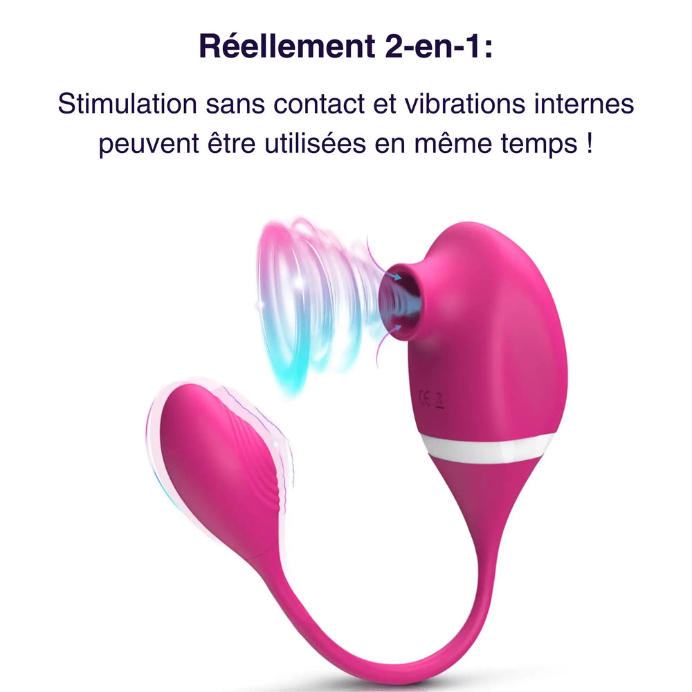 Yummi - 2 in 1 Clitoral Stimulator with Penetrating Vibrating Egg by Mon Amour