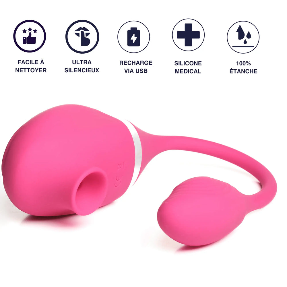 Yummi - 2 in 1 Clitoral Stimulator with Penetrating Vibrating Egg by Mon Amour