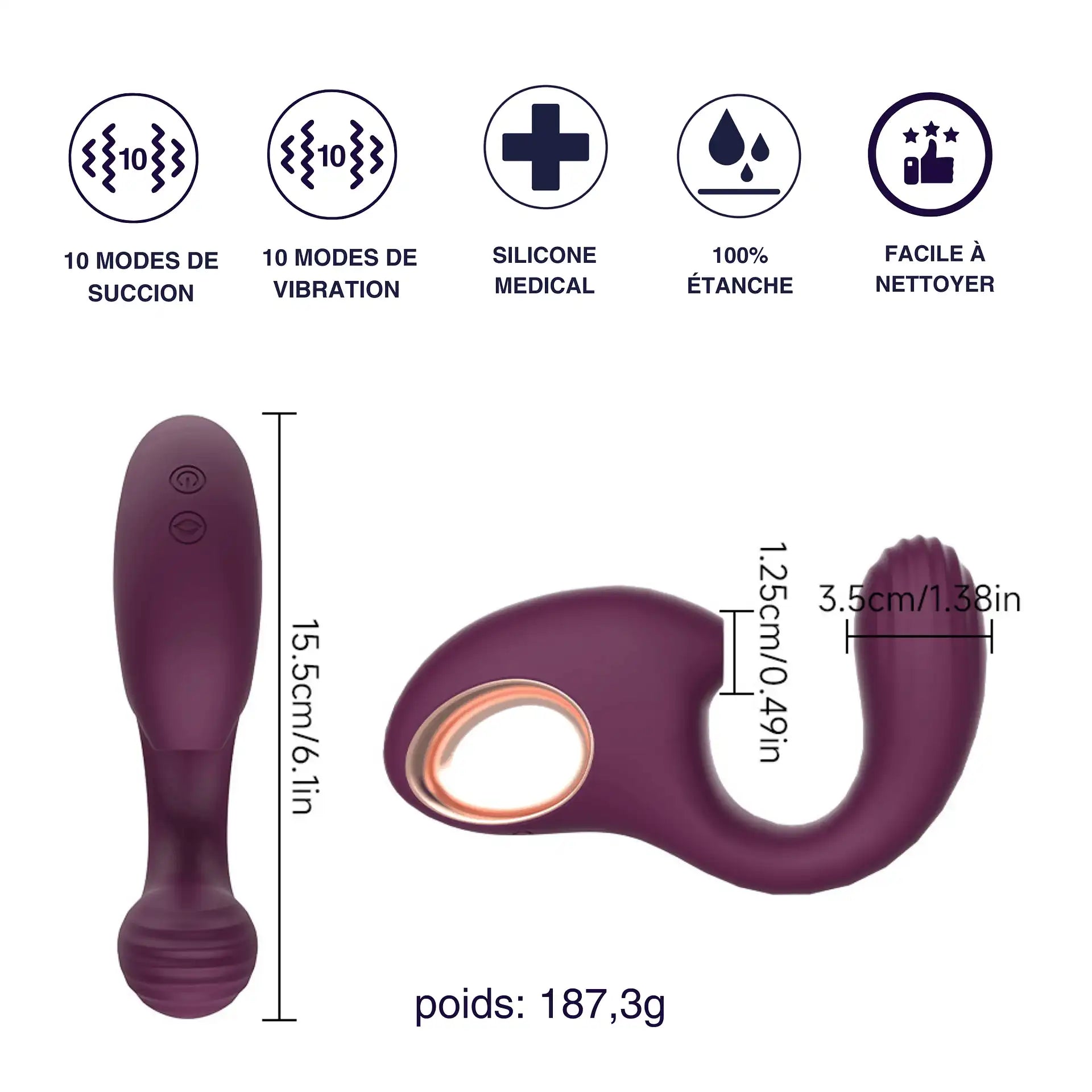 Echo - sextoy 2-en-1 point G & sitmulateur sans contact