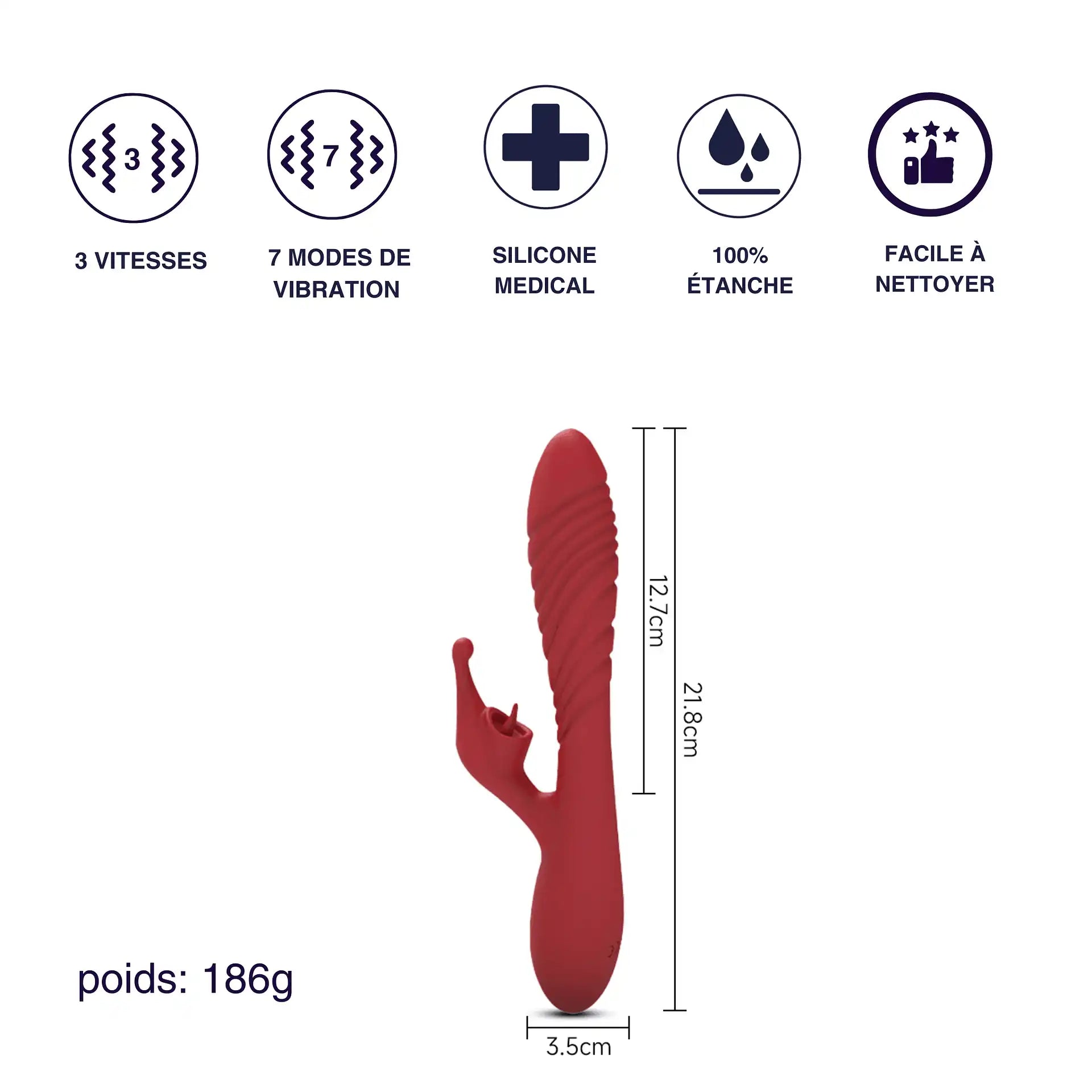 Sena - sextoy rabbit cunnilingus et nervuré