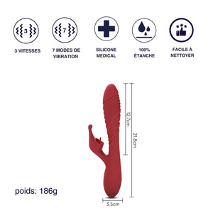 Sena - sextoy rabbit cunnilingus et nervuré