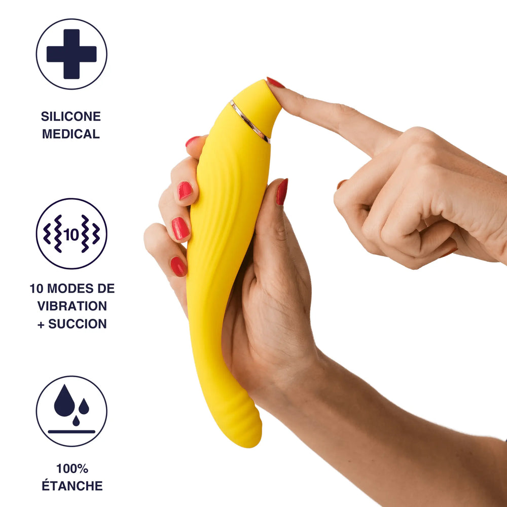 Banana power sex toy estimulador de clítoris 2 en 1 y vibrador de punto G de Mon Amour