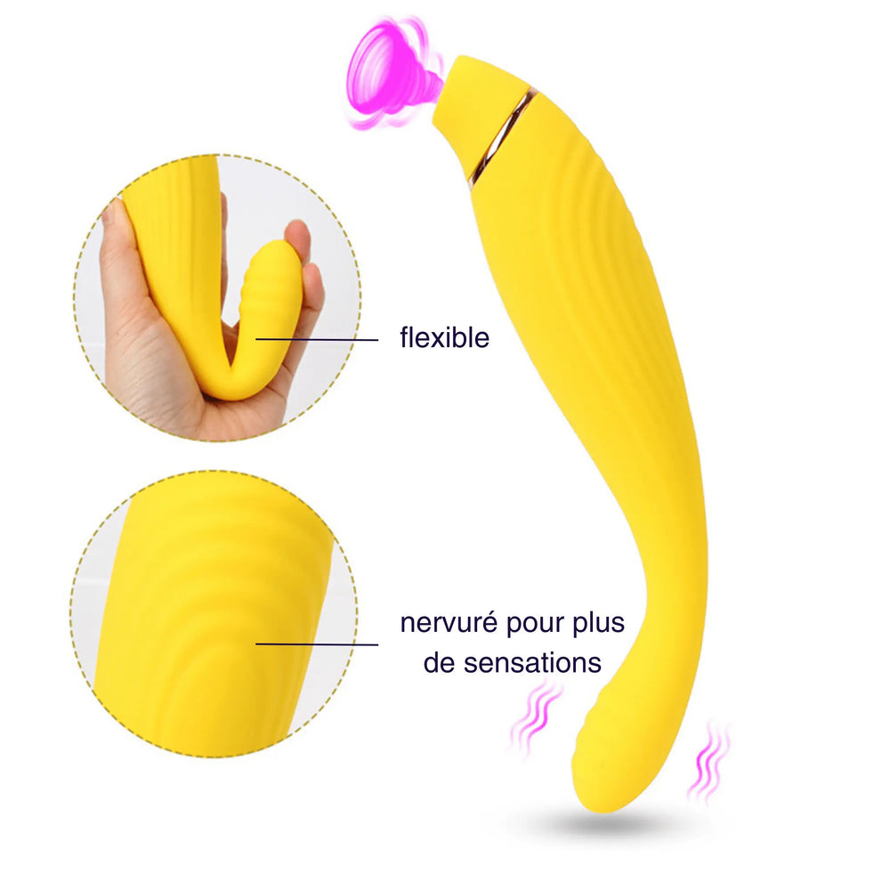 Banana power sex toy estimulador de clítoris 2 en 1 y vibrador de punto G de Mon Amour