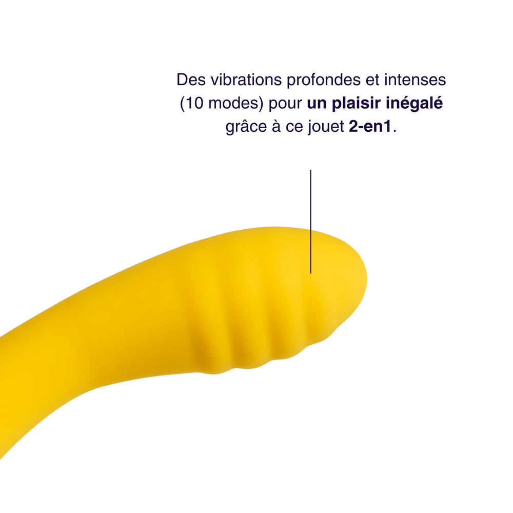 Banana power sex toy estimulador de clítoris 2 en 1 y vibrador de punto G de Mon Amour