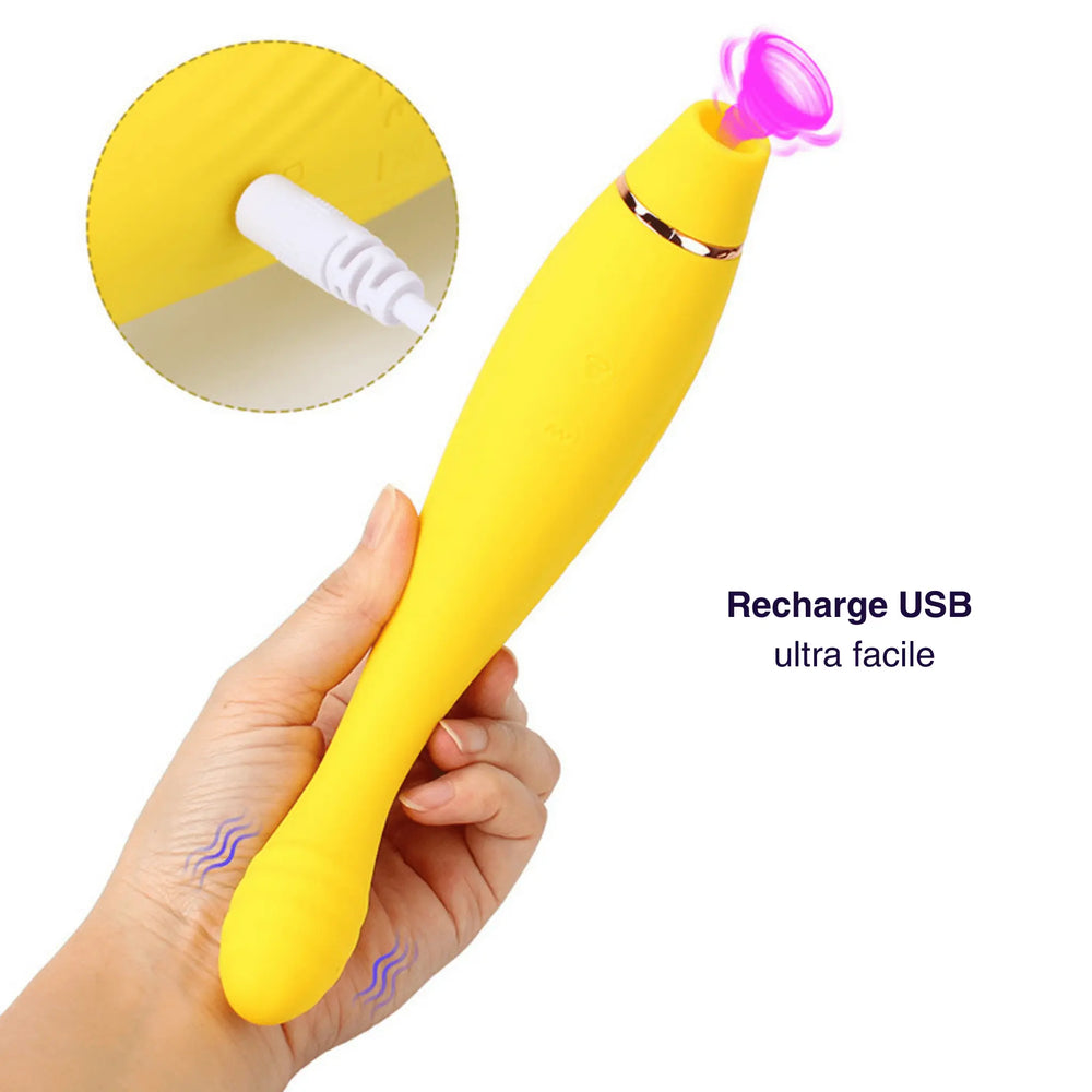 Banana power sex toy estimulador de clítoris 2 en 1 y vibrador de punto G de Mon Amour