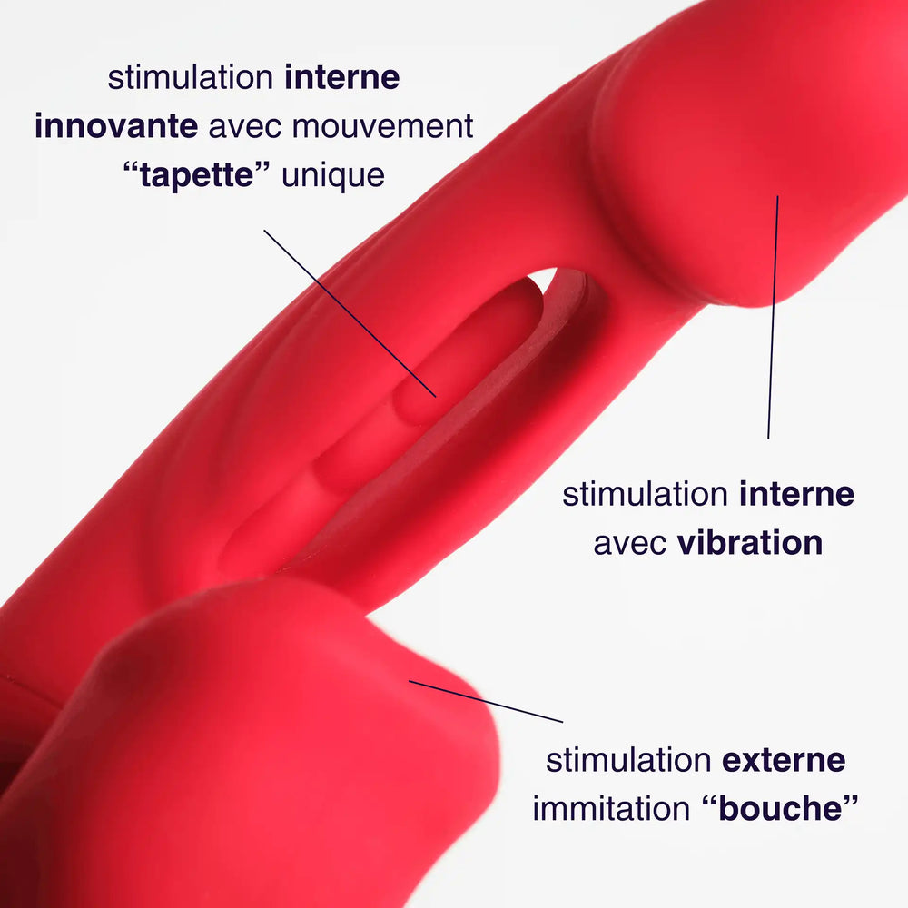 Sora - vibro 3-en-1 point G & clitoris avec tapette