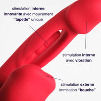 Sora - vibro 3-en-1 point G & clitoris avec tapette