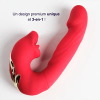 Sora - vibro 3-en-1 point G & clitoris avec tapette